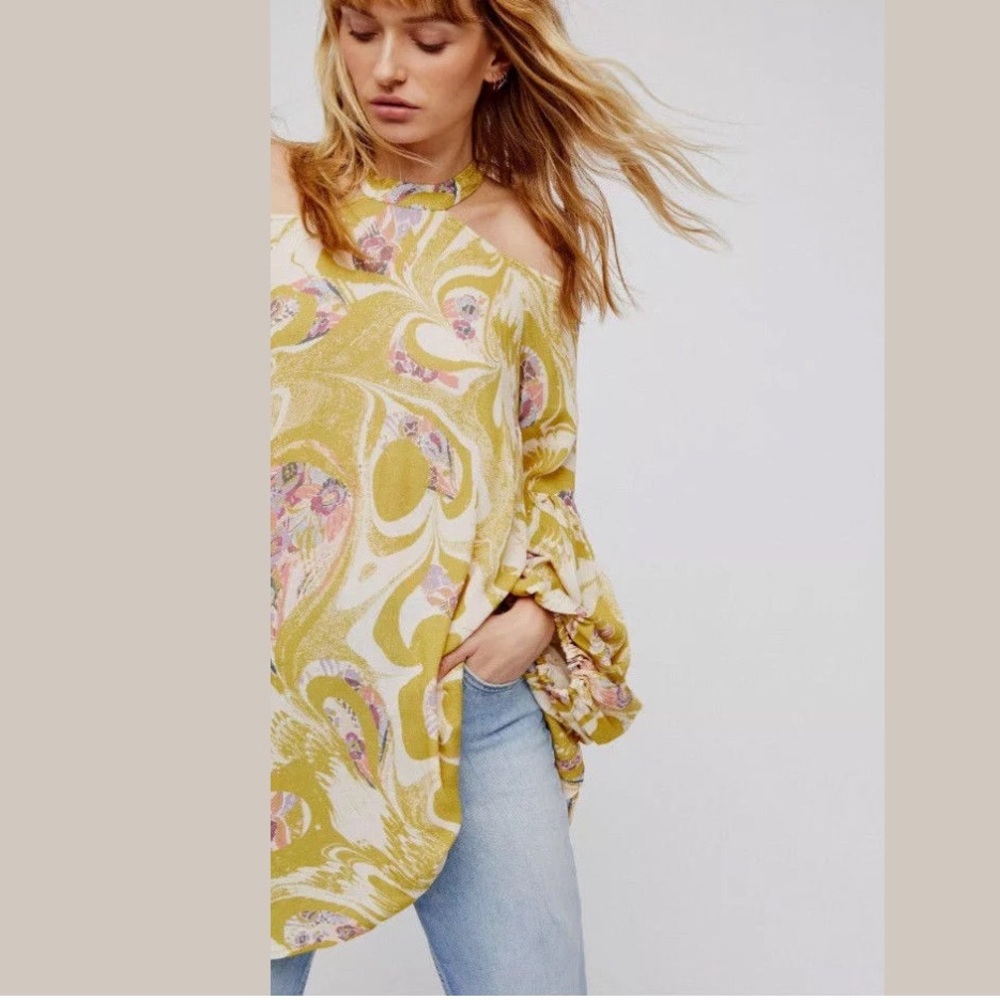 Free People Drift Away Cold-Shoulder Mini Dress